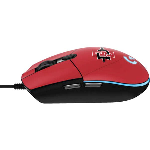 San Diego State University Aztecs Red Logo G203 Prodigy RGB Wired Gaming Mouse Skin